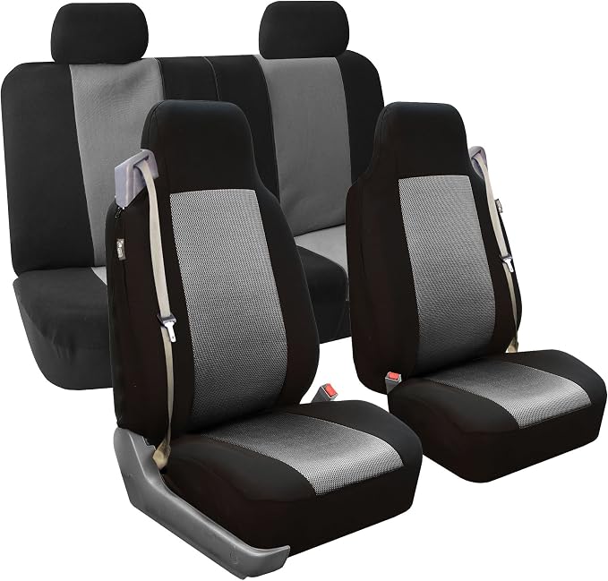 Universal Fabric Seat Covers — Full Set — Black
