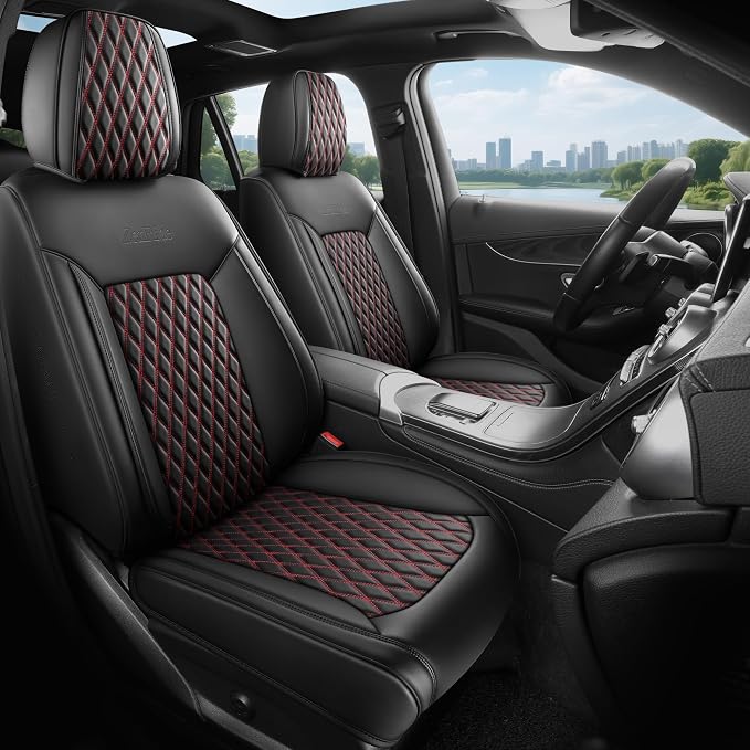Universal Seat Covers — Front Seat — Black / Red