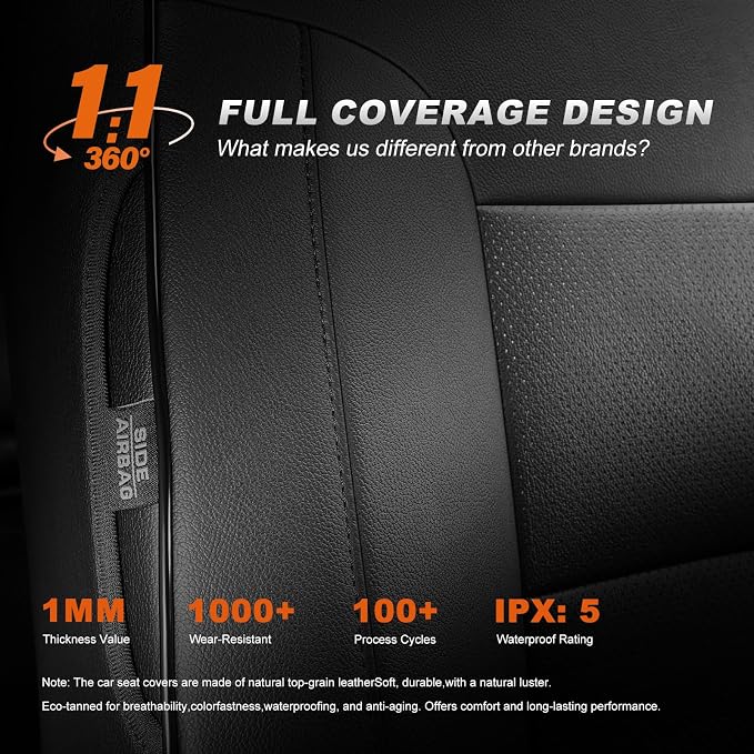 Seat Covers for Chevrolet Silverado / GMC Sierra — Full Set — Black / White