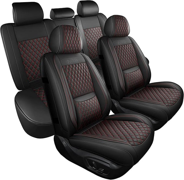 Universal Seat Covers โ Full Set โ Black / Red