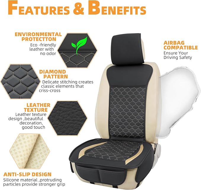 Universal Seat Covers — Front Seat — Black