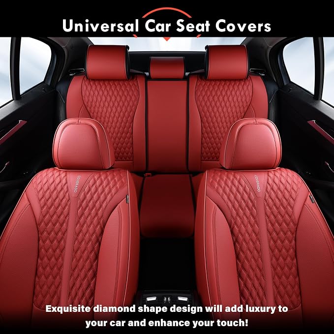 Universal Seat Covers — Full Set — Red