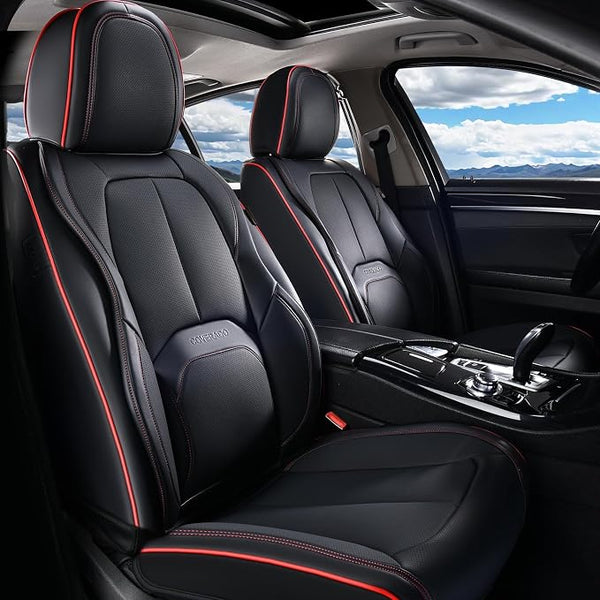 Universal Seat Covers โ Front Seat โ Black / Red
