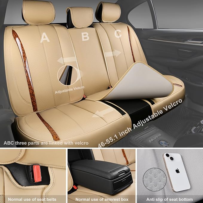 Universal Seat Covers — Full Set — Beige