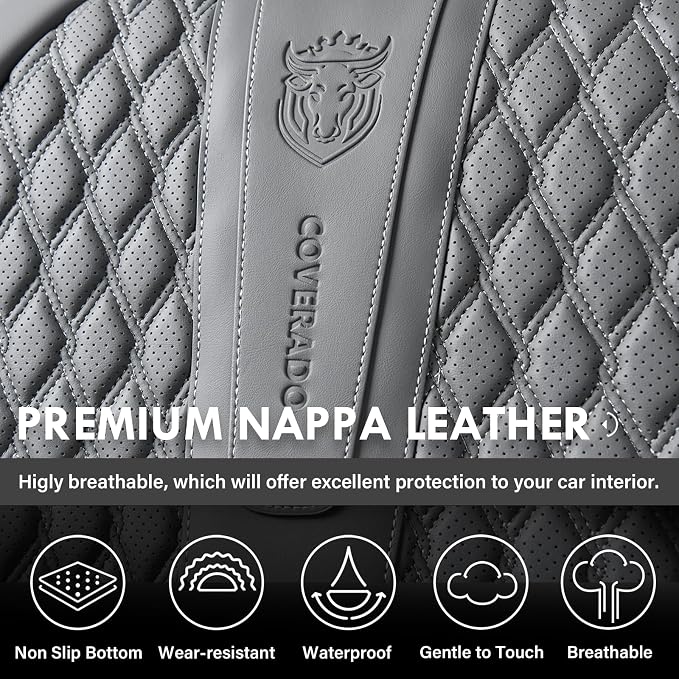 Universal Seat Covers — Front Seat — Gray