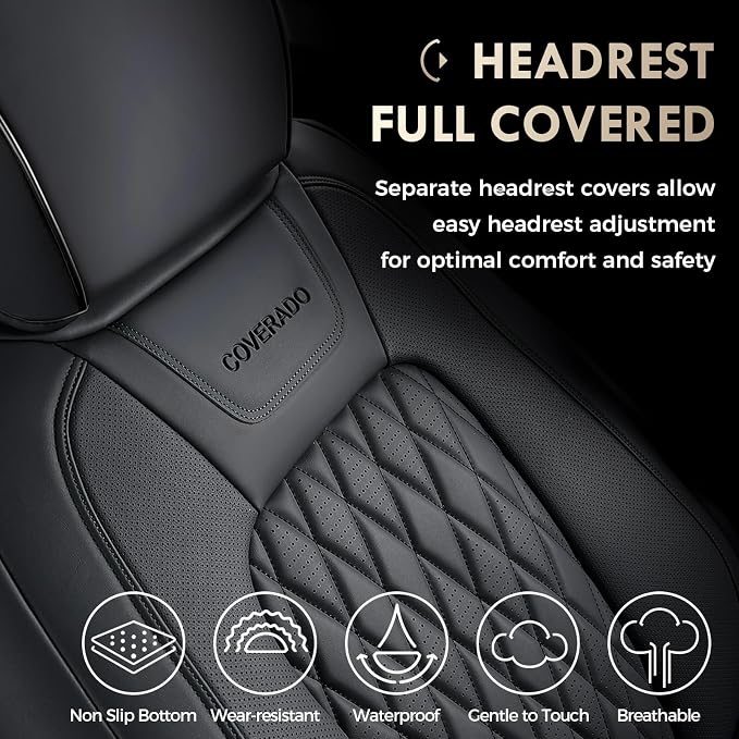Seat Covers for Multiple Vehicles — Rear Seat — Black