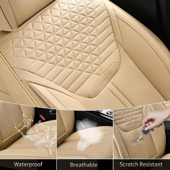 Universal Seat Covers — Full Set — Beige