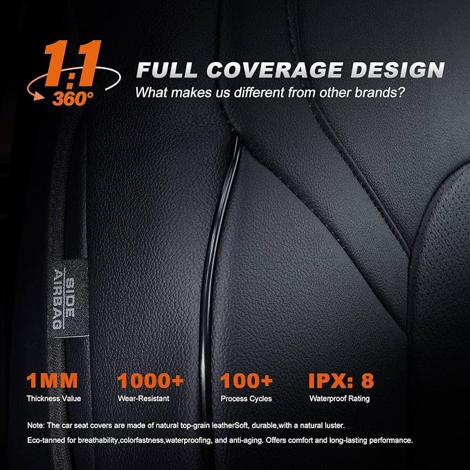 Faux Leather Seat Covers for Toyota RAV4 — Full Set — Black