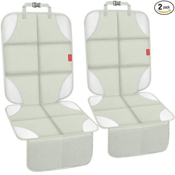 Child Car Seat Protector โ Beige / Gray
