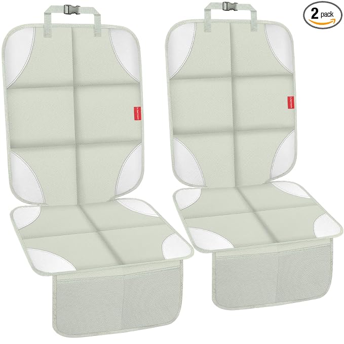 Child Car Seat Protector — Beige / Gray