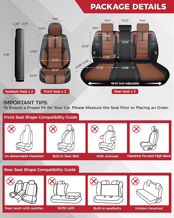 Universal Faux Leather Seat Covers