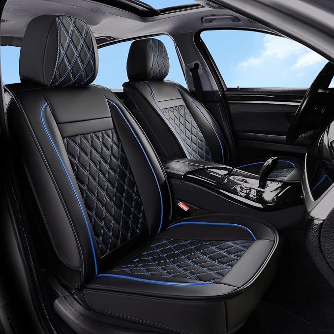 Universal Seat Covers — Front Seat — Black / Blue