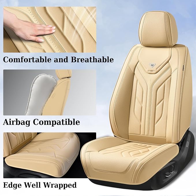 Universal Seat Covers — Full Set — Beige