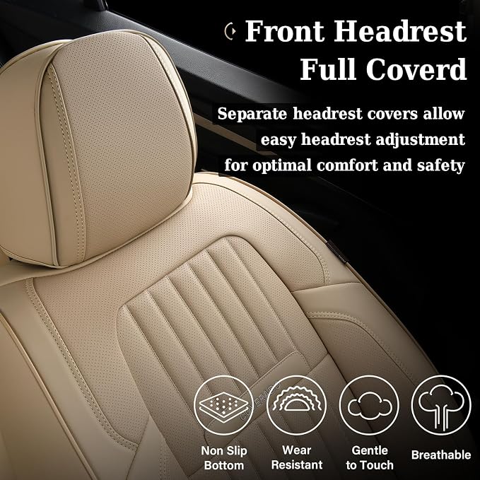 Universal Seat Covers — Front Seat — Beige