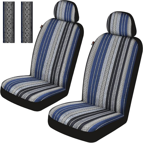 Fabric Car Seat Covers โ Front Seat โ Blue