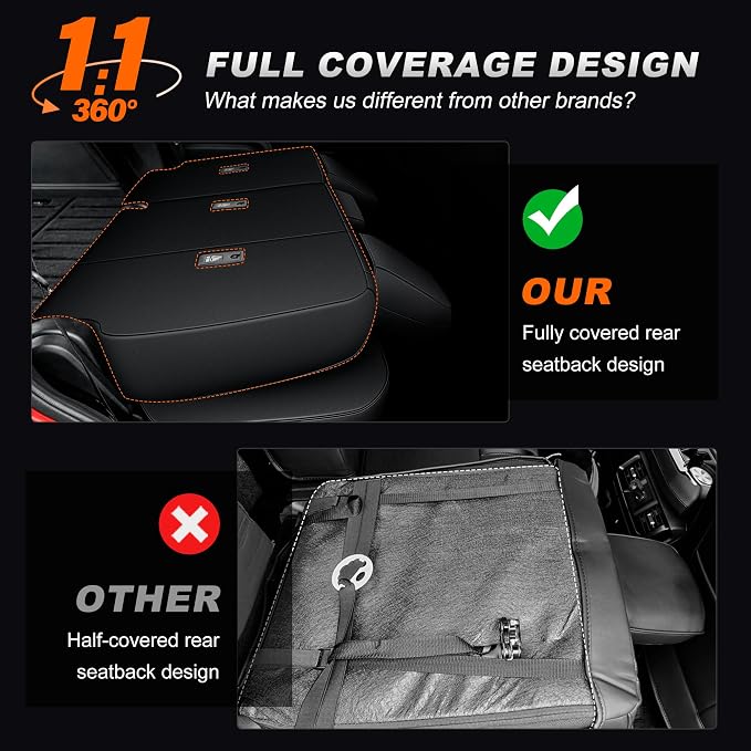 Faux Leather Seat Covers for Toyota 4Runner — Full Set — Black / Gray