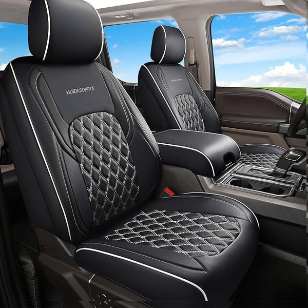 Seat Covers for Chevrolet Silverado / GMC Sierra โ Front Seat โ Black / White