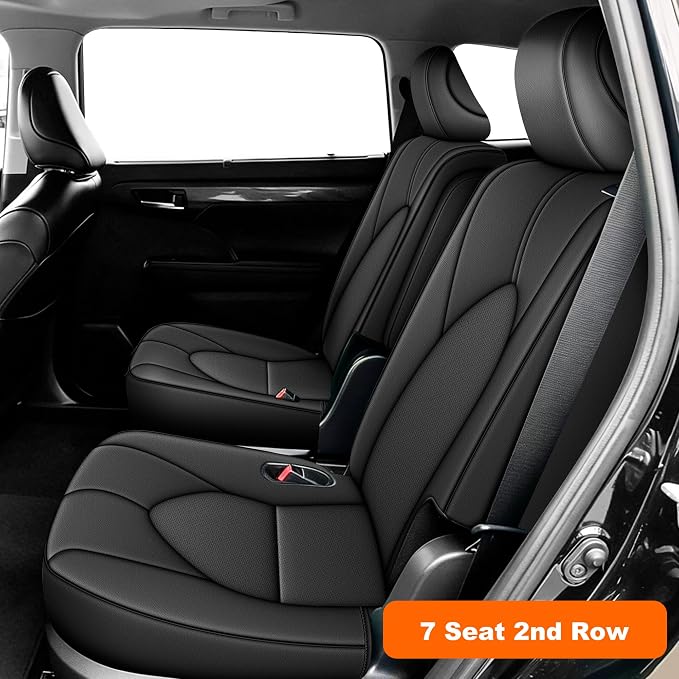 Faux Leather Seat Covers for Toyota Highlander — Full Set — Black