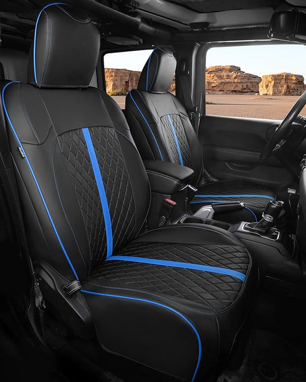 Seat Covers for Jeep Wrangler โ Full Set โ Black / Blue