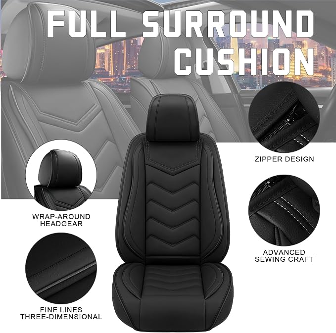 Seat Covers for Honda Civic — Full Set — Black