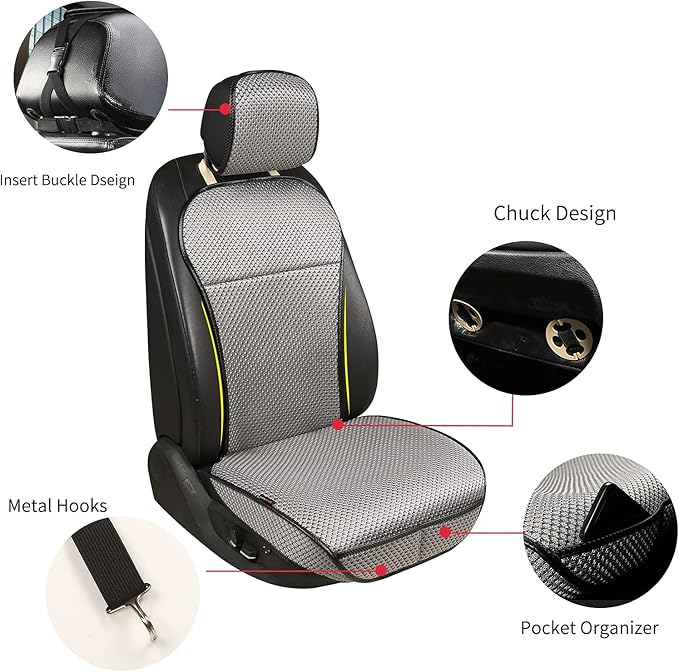 Universal Seat Covers — Front Seat — Gray