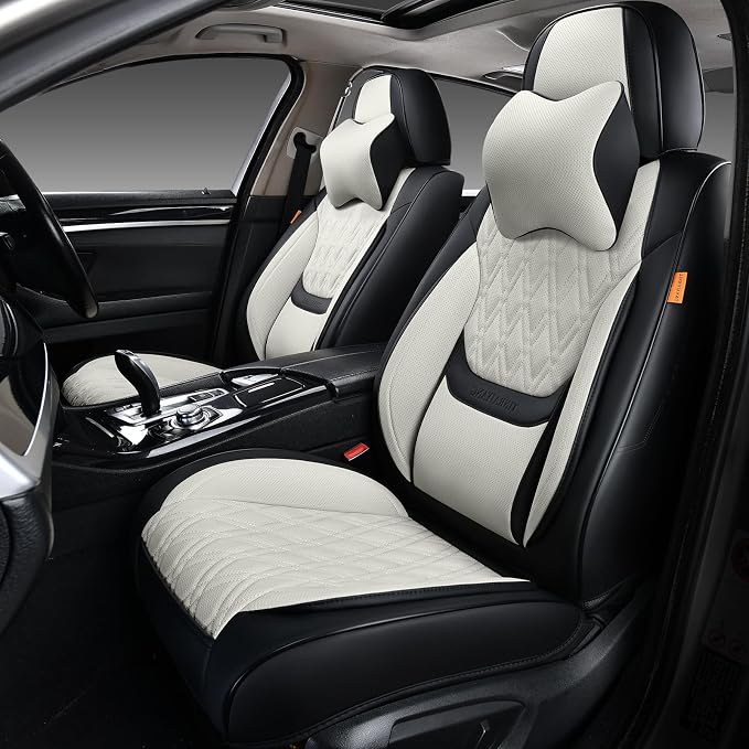 Universal Seat Covers — Full Set — Black / Beige