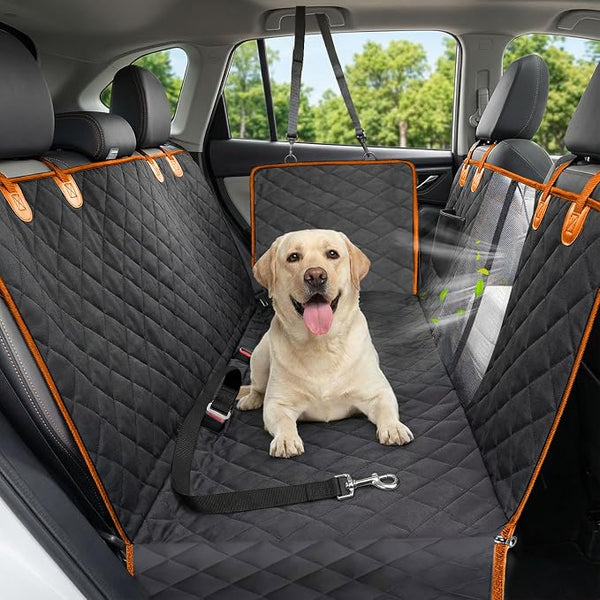Pet Car Seat Protector โ Orange / Black