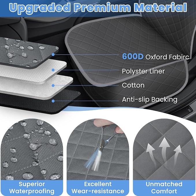 Pet Car Seat Protector — Front Seat — Gray