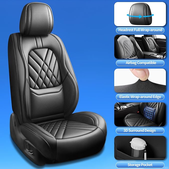 Seat Covers for Nissan Maxima — Full Set — Black