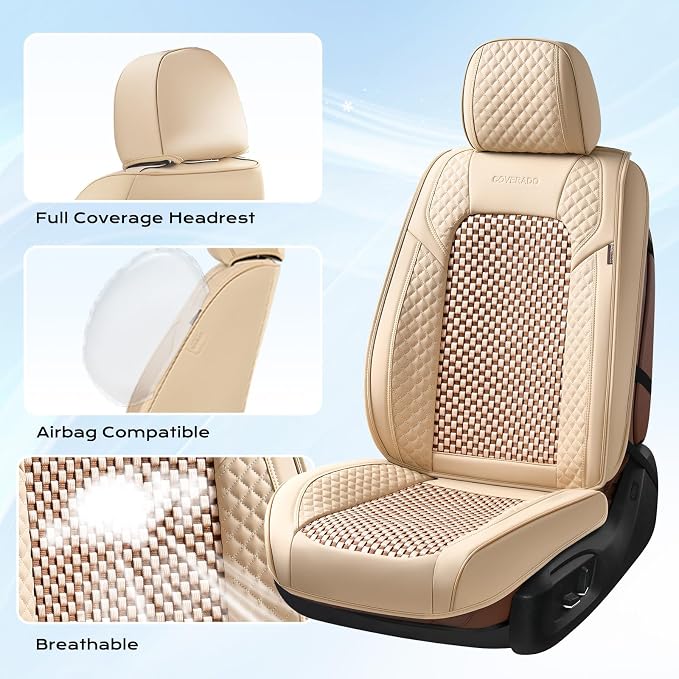 Universal Seat Covers — Full Set — Beige