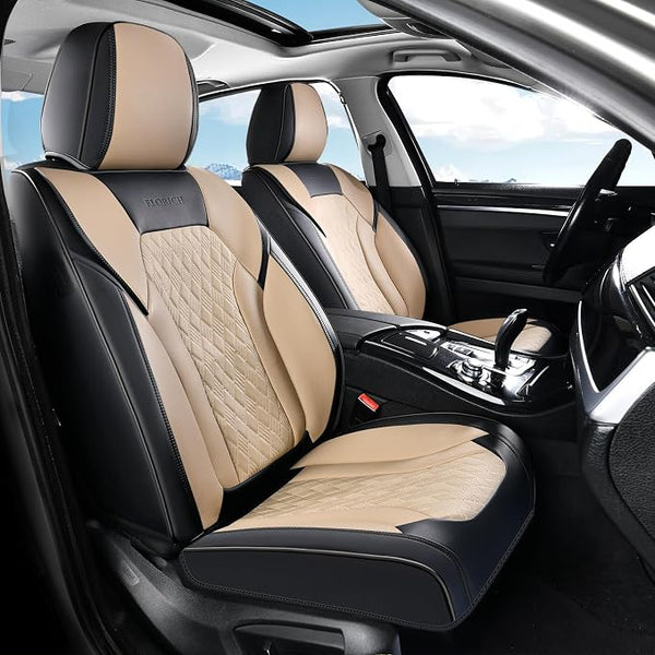 Universal Seat Covers โ Front Seat โ Black / Beige