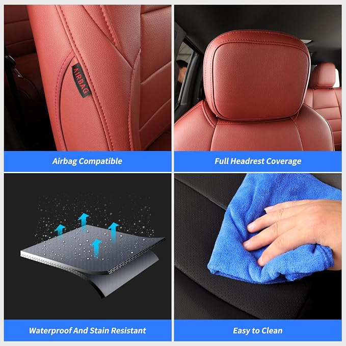 Seat Covers for Toyota Tacoma — Full Set — Red