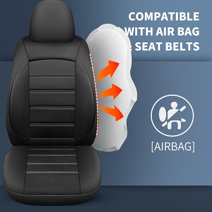 Universal Fabric Seat Covers — Black