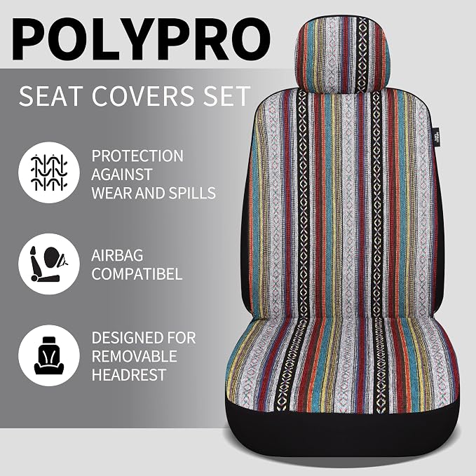 Universal Seat Covers — Front Seat — Red