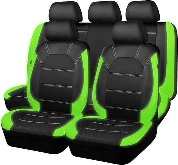 Universal Seat Covers โ Full Set โ Green / Black