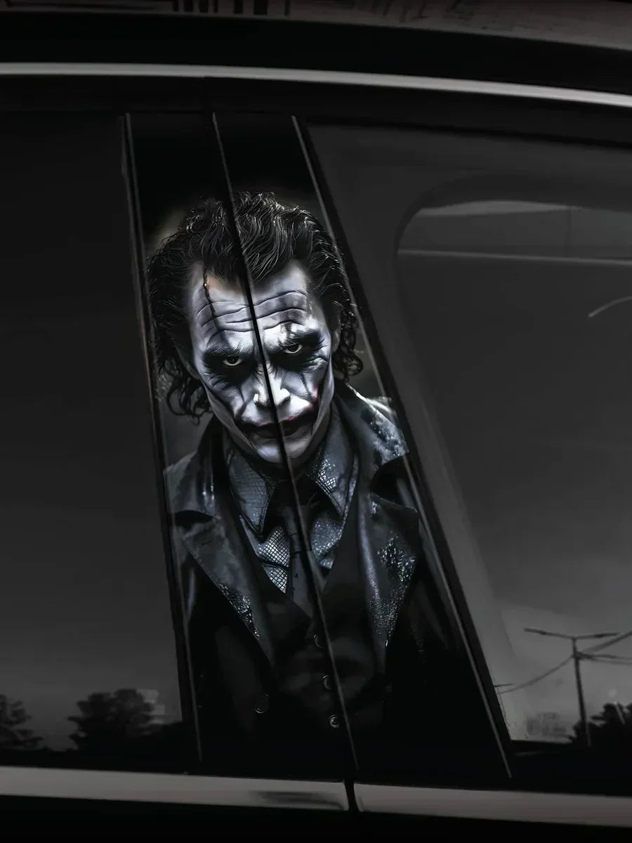 2Pcs Stickers on door pillars Joker
