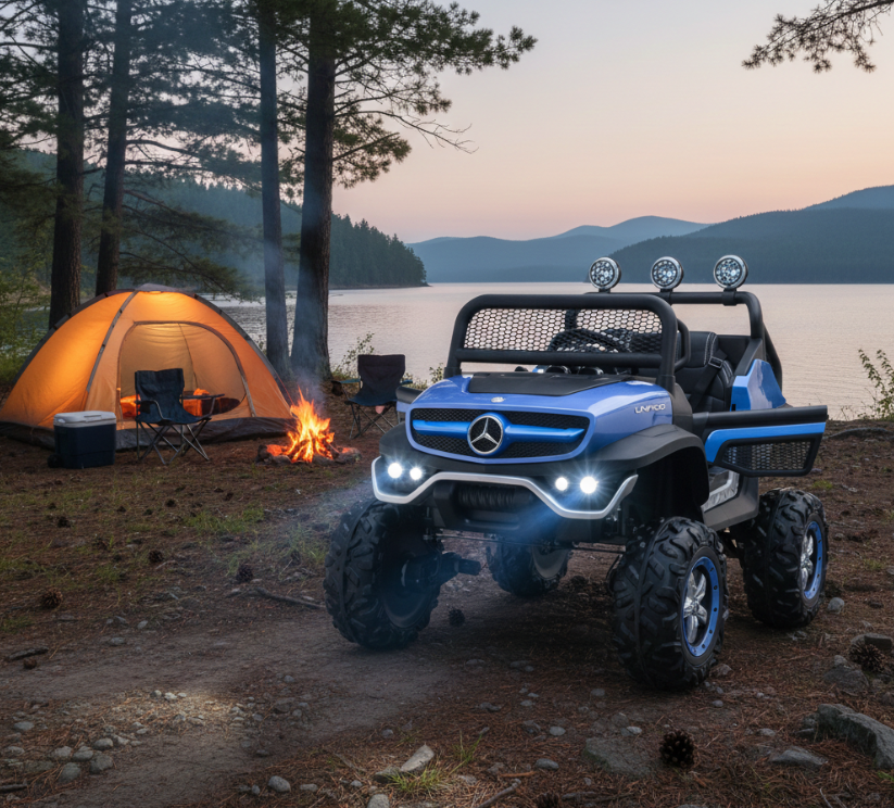 2026 Mercedes Benz Unimog 12V 4x4 Kids Ride On Car with Remote Control