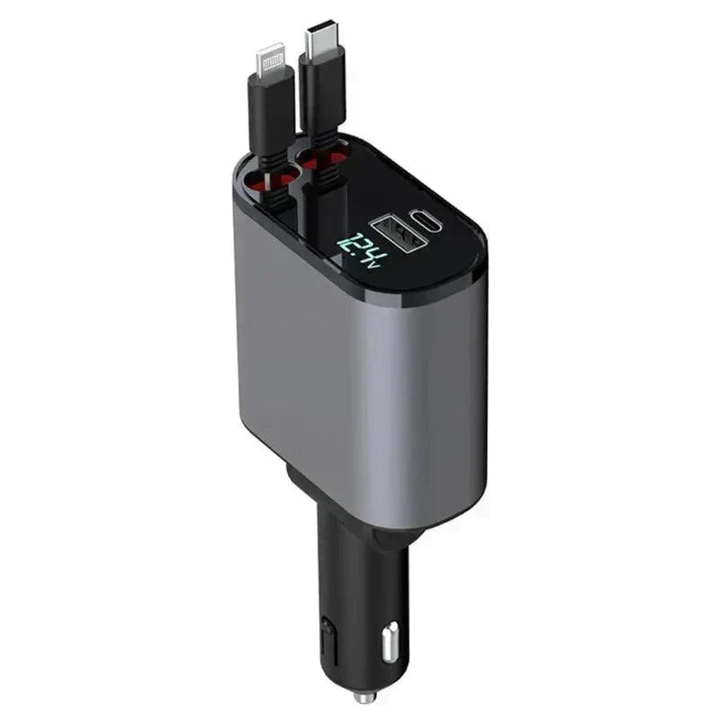 Auto Parts™ Retractable 4 in 1 Fast Car Charger Apple + Type C auto-partstm-retractable-4-in-1-fast-car-charger-auto-parts-12