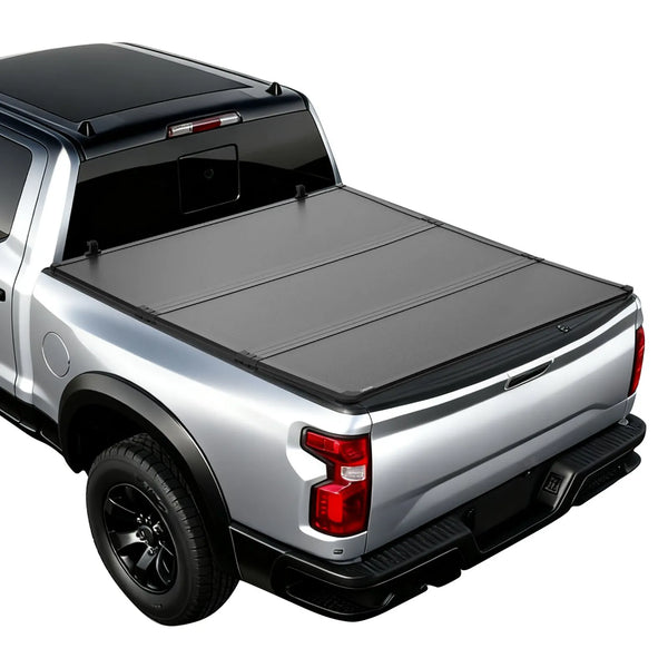 Hard Tri-Fold Truck Bed Tonneau Cover โ Fits 2019-2026 Dodge Ram 1500 (Classic & New) & 2003-2026 2500/3500 | 6.4 ft Bed | No-Drill Waterproof Folding Bed Cover