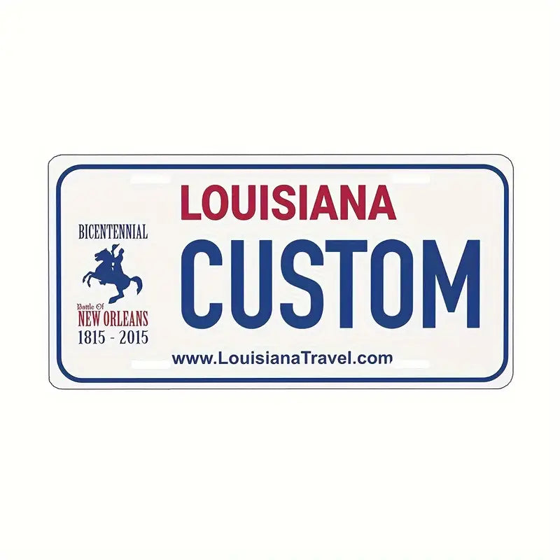 Vintage-Style Aluminum License Plate - Customizable Metal Car Tag Perfect for Front or Rear Display, 6x12 Inches Louisiana 6''x12'' 15cm*30cm 036052a6-9800-4e53-b1d8-71a27d208348