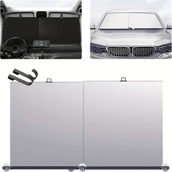 Auto-Retractable Car Sunshade - Uv & Heat Protection, Foldable Windshield Curtain 039891f0-c2dc-40e6-b8bc-a6904c79304f
