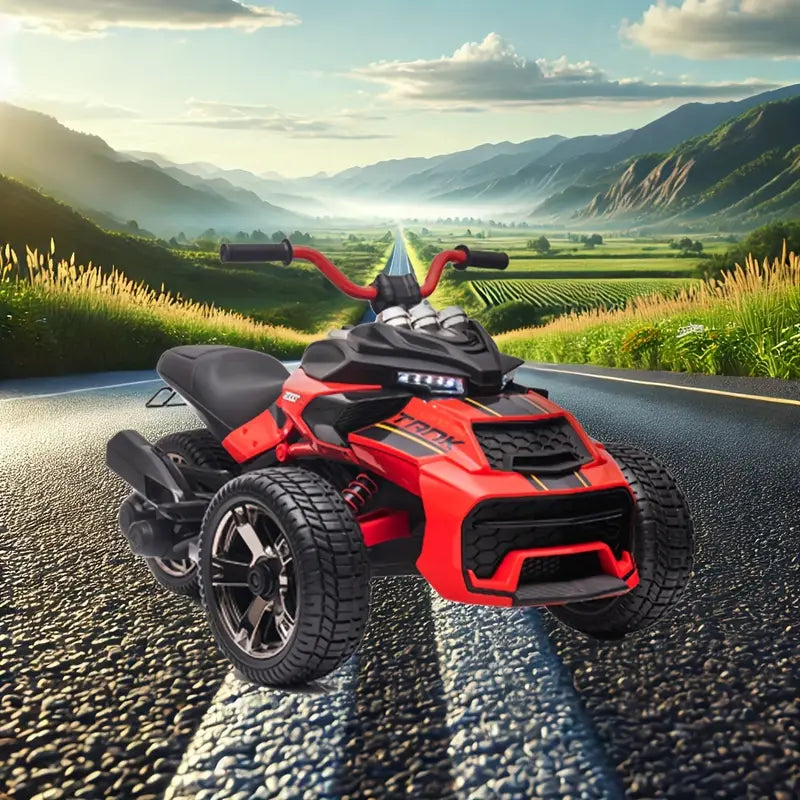 24V Kids Ride on All-Terrain Vehicle, 3 Wheeler Electric Vehicle, Battery Powered Ride on Motorcycle with LED Lights 07be5d74-8302-4961-9f77-a45d90b665a5