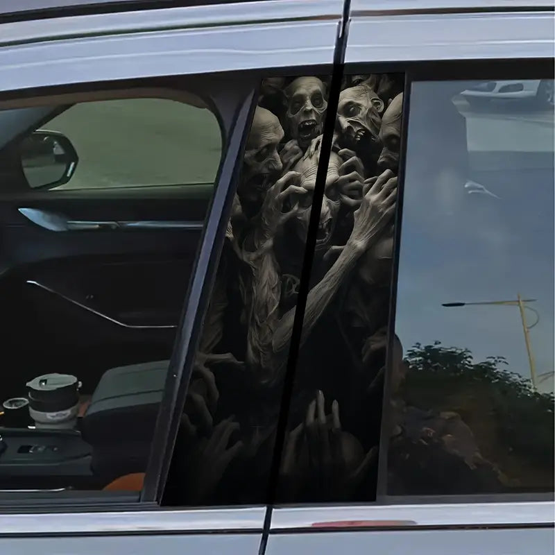 2pcs Autumn Festival Demon Skull Car Decals - Spooky B-Pillar Stickers 09fc4d7e-2f4d-40ab-8e97-813499b0e48e
