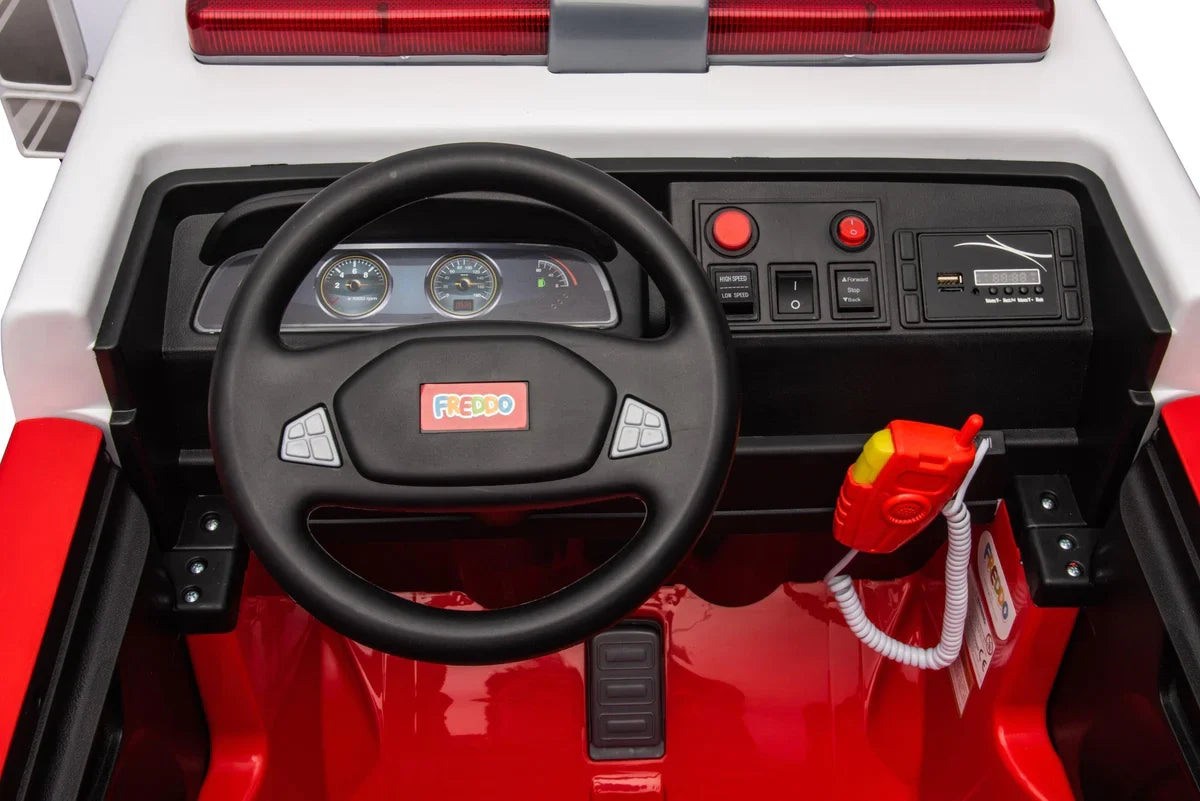 24V Fire Truck 2-Seater Ride-On for Kids