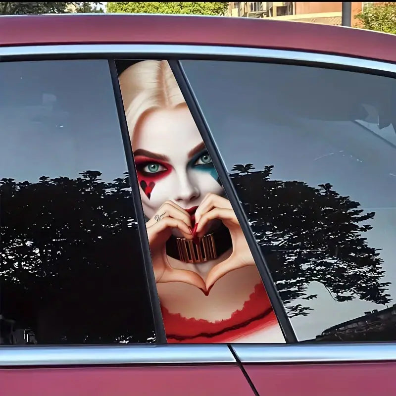 2pcs Fun & Stylish Clown Car Decals - Vinyl B-Pillar Sticker 123c229a-6e24-4ccb-a60a-581d965b1fd2