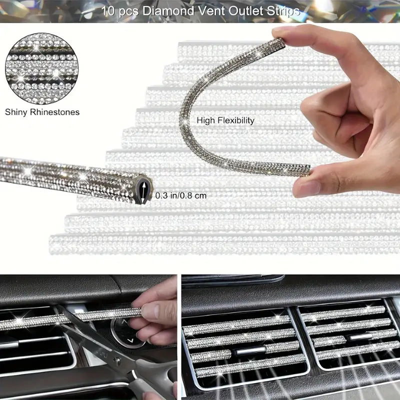 Silvery Car Accessories Set, 27 Pieces Luxury Kit, LOVEWE, Universal Fit 13219fde-6f55-4177-bf56-4c53bcc4bd2a