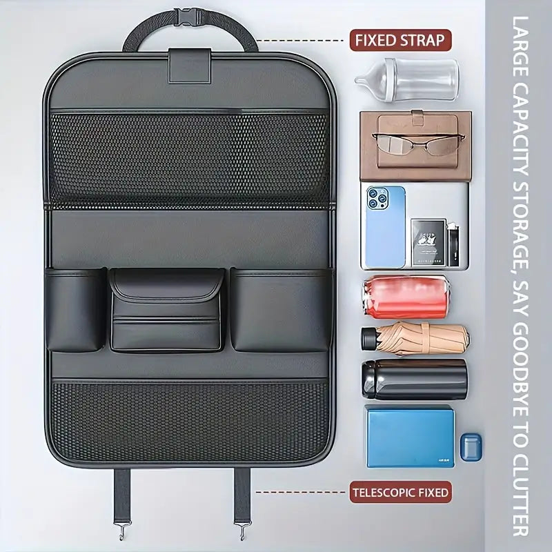 PU Leather Premium Car Storage Seat Organizer 16899eb4-ce2a-4658-9c40-1e72d178edc3