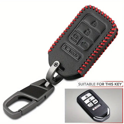 PU Leather, 5 Button, Car Key Case Cover For Honda 1714729911825-cfc9339c91e243559d6ef54bceab7600-goods_1