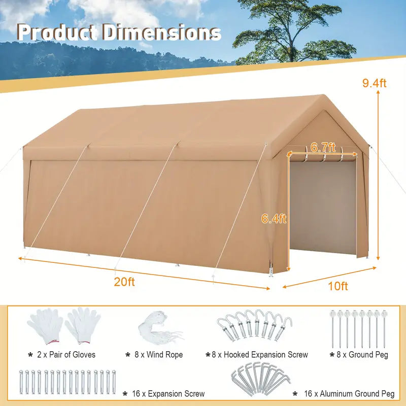Zippered Door, Outdoor Canopy Tent 1717401813578-90c20f1022ee4e7eb8c69cf74e444890-goods