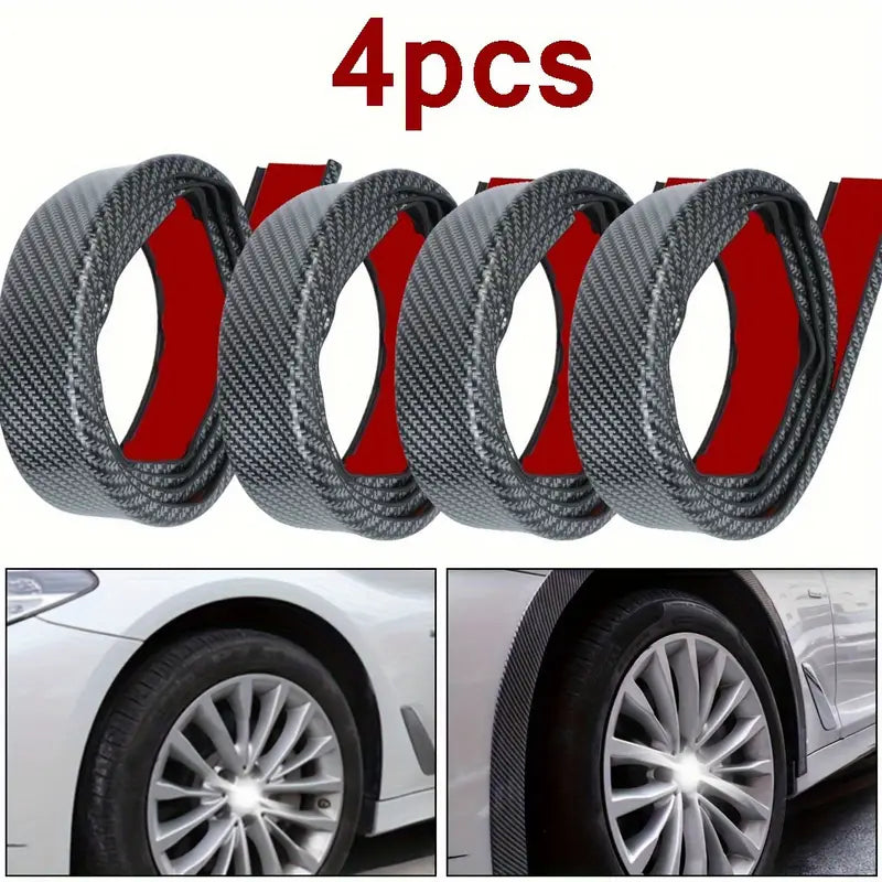 4Pc 1.5M Car Side Fender Eyebrow Wheel Strip 4pcs Carbon Fibber Black 1720180135450-21645e44a80e43869aecb26022ea9a5b-goods